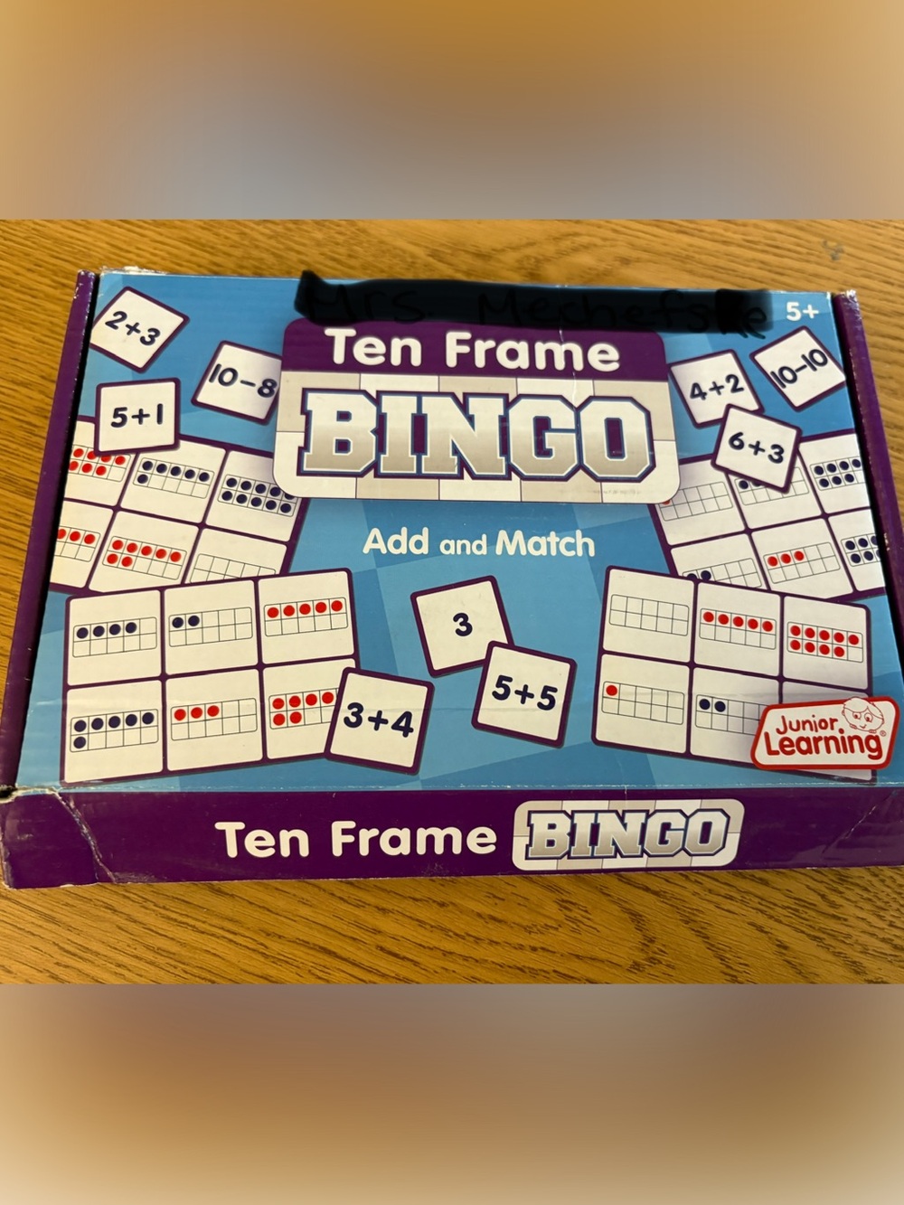 (2/&50) Ten Frame Bingo Add and Match Game